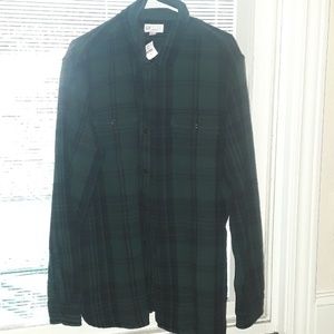 Gap flannel  blue/green long Sleeve